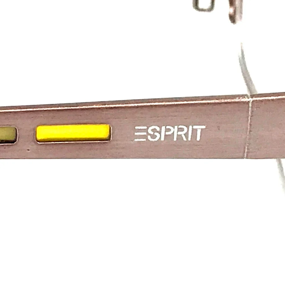 Esprit Eyeglasses Frames ET9374 535 Copper Brown Rectangle Full Rim 52-19-135